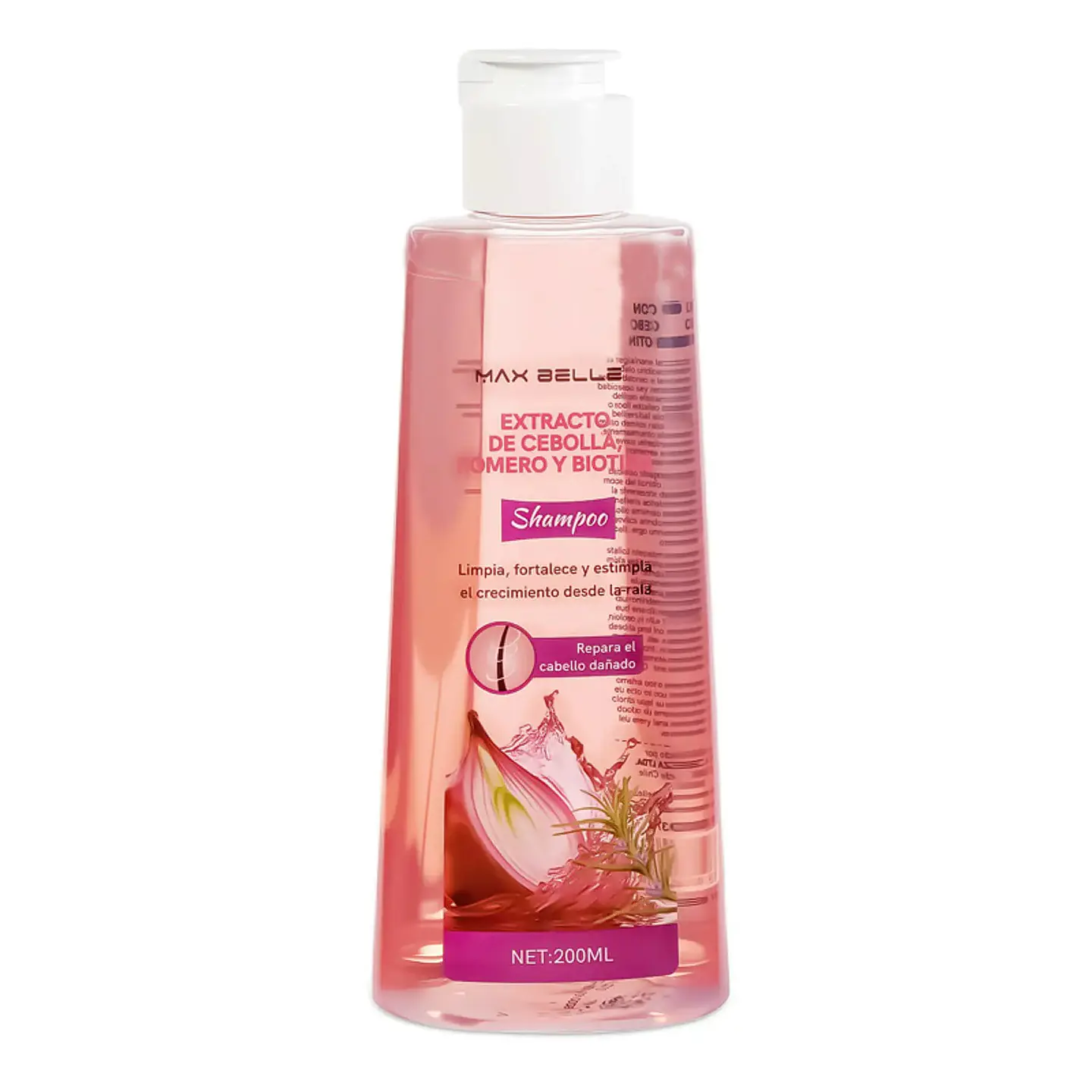Shampoo con Extracto de Cebolla, Romero y Biotina - Max Belleza 1