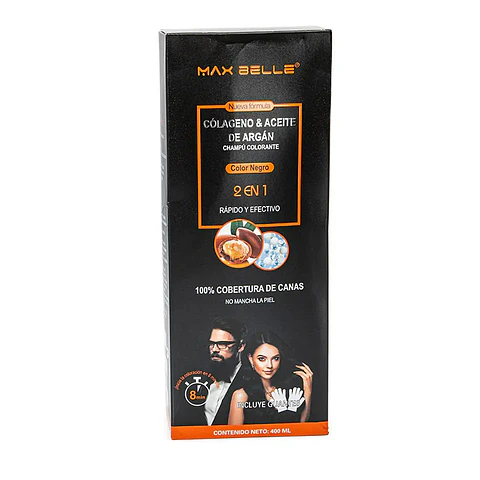 Champú Colorante Negro - Max Belleza