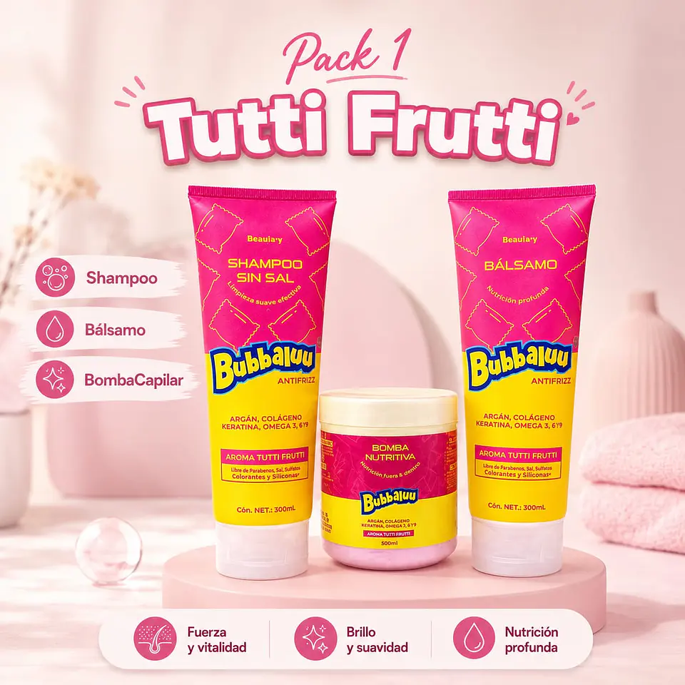 Pack Oferta Productos Bubbaluu Tutti Frutti 1