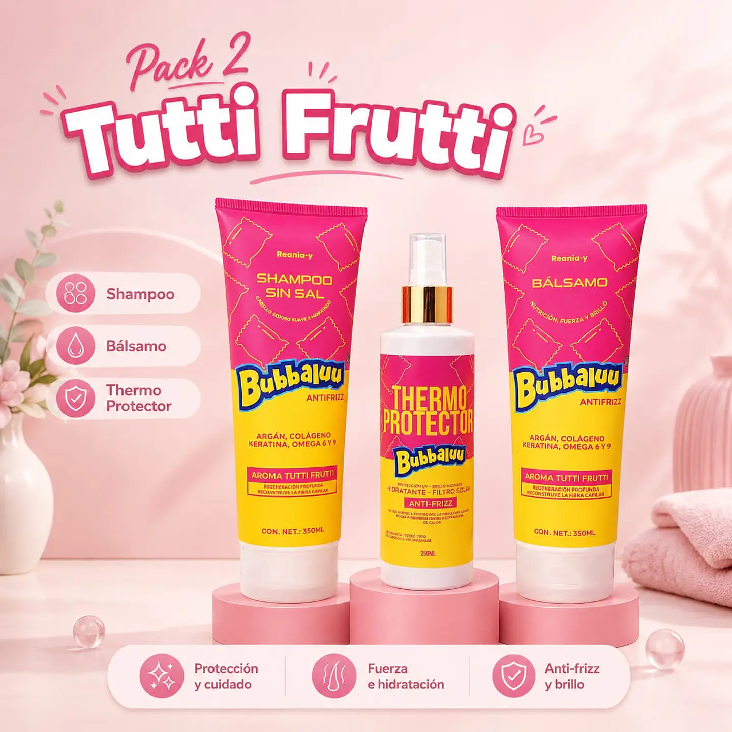 Pack Oferta Productos Bubbaluu Tutti Frutti 2