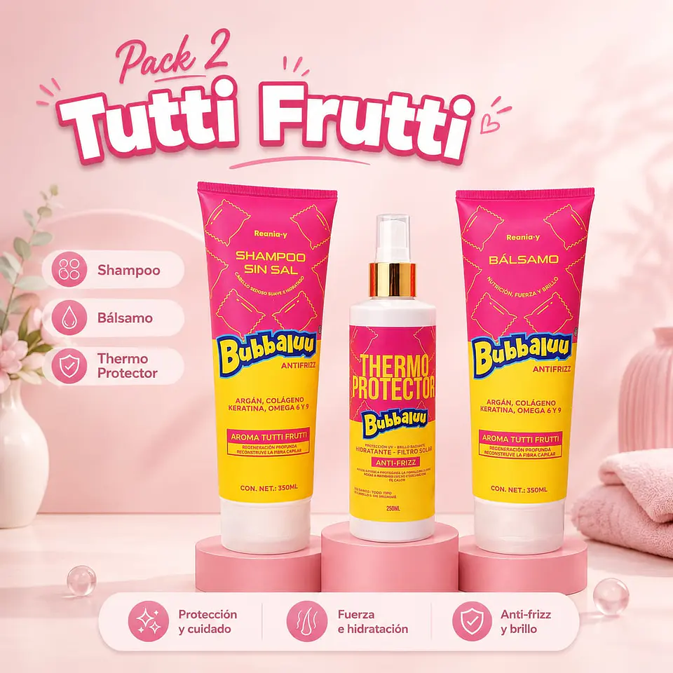 Pack Oferta Productos Bubbaluu Tutti Frutti 2