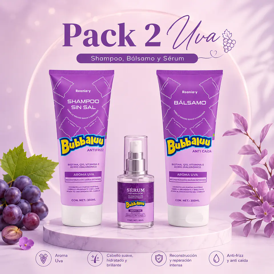 Pack Oferta Productos Bubbaluu Uva 2