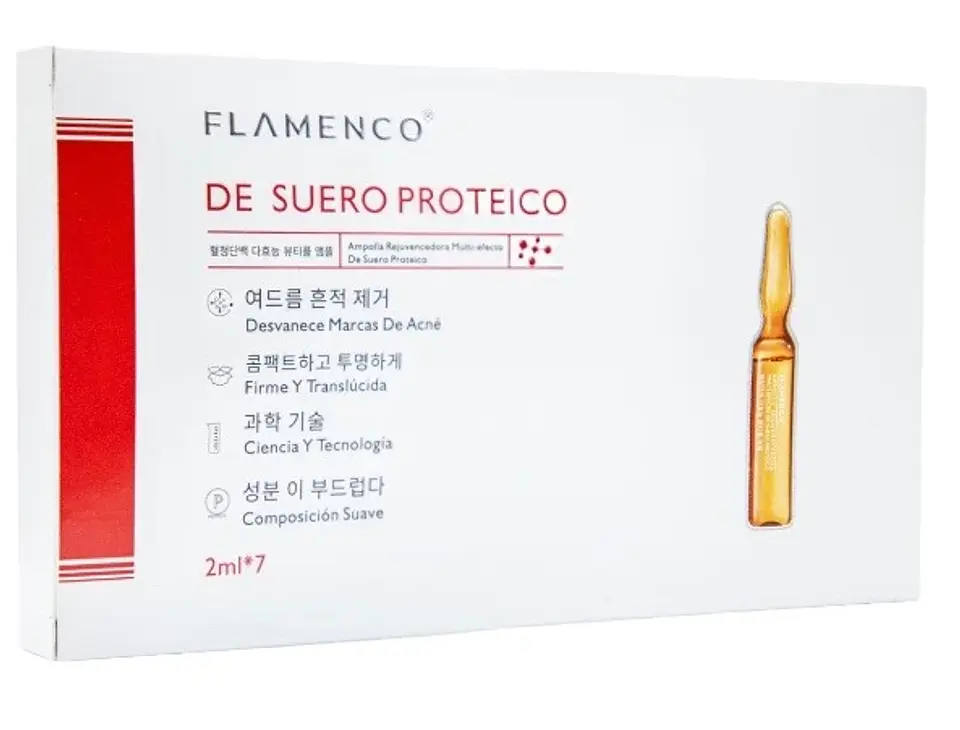 Pack 7 Ampollas Faciales Multiefecto Suero Proteico Flamenco 1