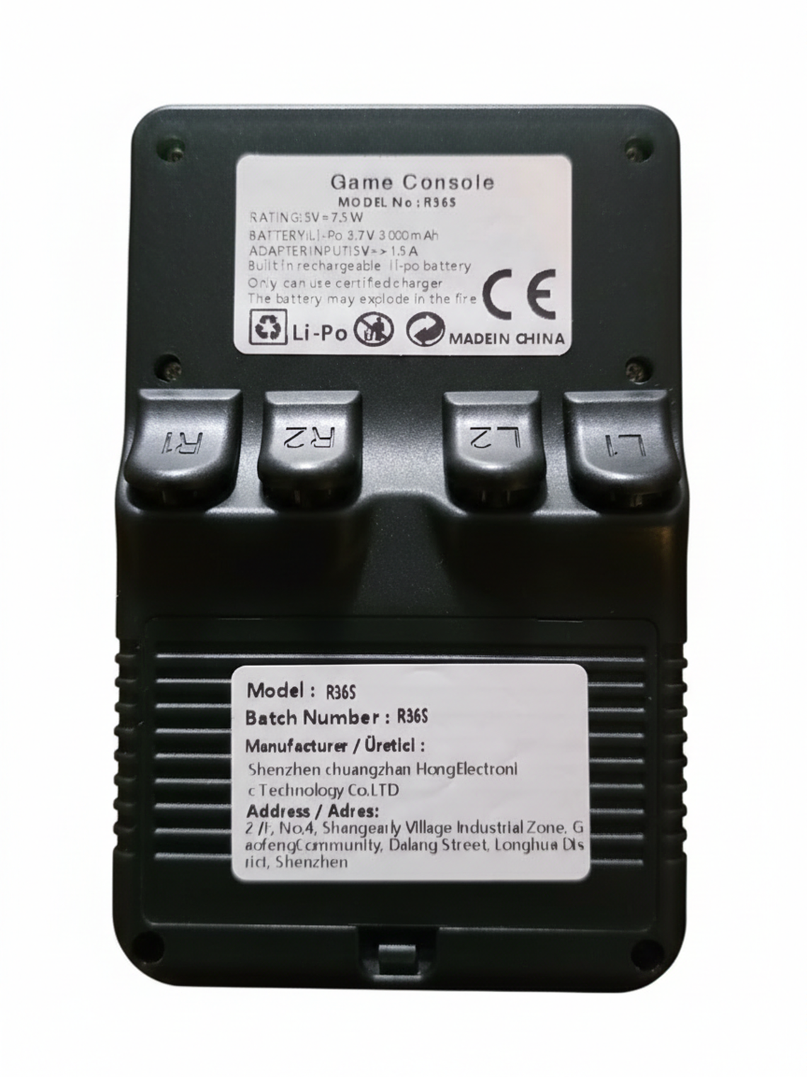 CONSOLA DE VIDEO JUEGOS R36S NEGRO 21.831 JUEGOS 5