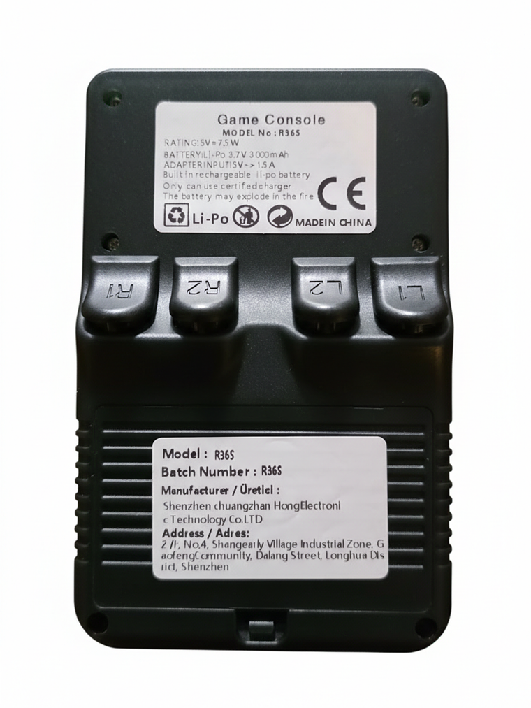 CONSOLA DE VIDEO JUEGOS R36S NEGRO 21.831 JUEGOS 5