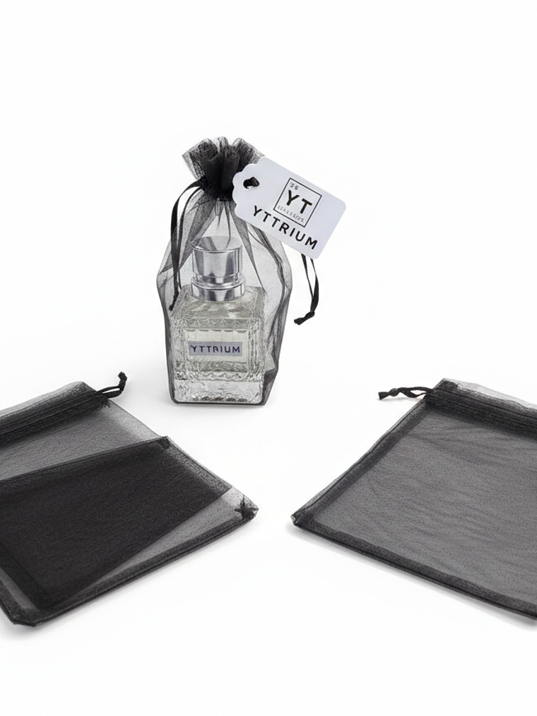 SET 24 BOLSA DE EMPAQUE DE NYLON NEGRA CIERRE CORDON 10X15 1