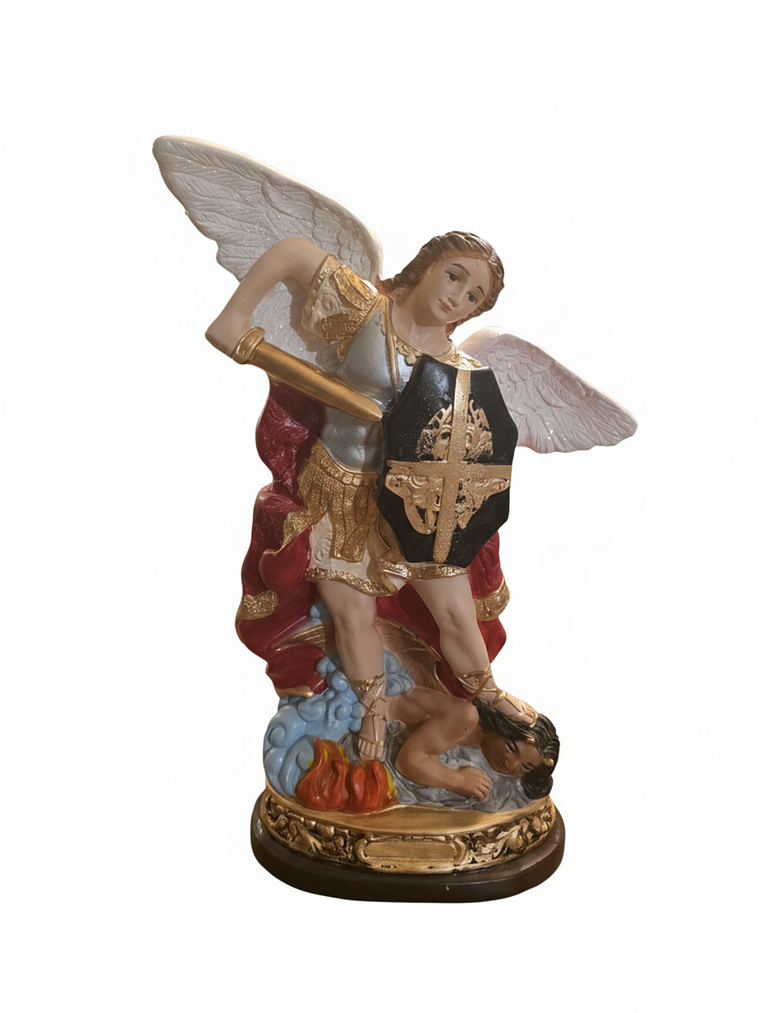 ESCULTURA YESO ARCANGEL SAN MIGUEL 27X15X41 CMS 1