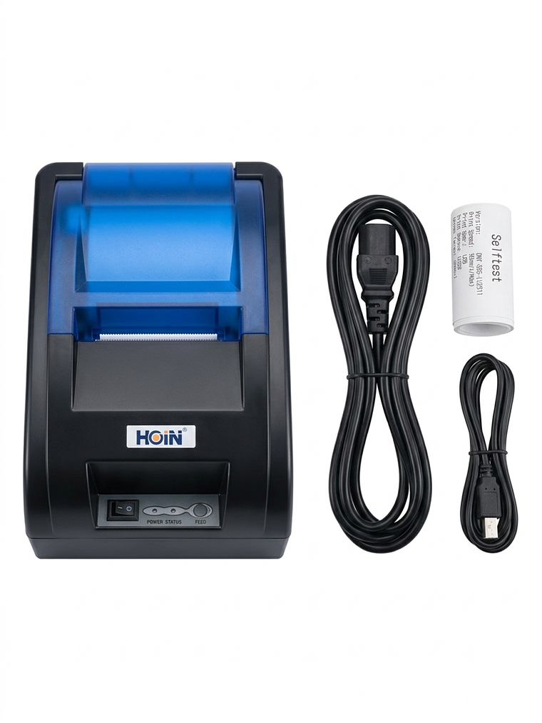 IMPRESORA TERMICA POS HOIN 58MM CON CAPACIDAD DE CAJON MONEDERO 3