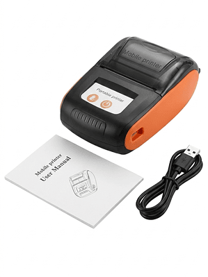 IMPRESORA TERMICA PORTATIL RECIBOS 58 MM COLORES RECARGABLE BT