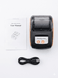 IMPRESORA TERMICA PORTATIL RECIBOS 58 MM COLORES RECARGABLE BT - Miniatura 3