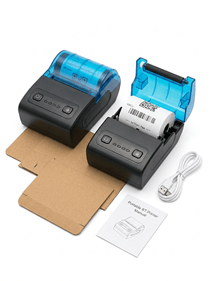 IMPRESORA PORTATIL TERMICA COMPACTA 58 MM BATERIA WIFI RECARGABLE