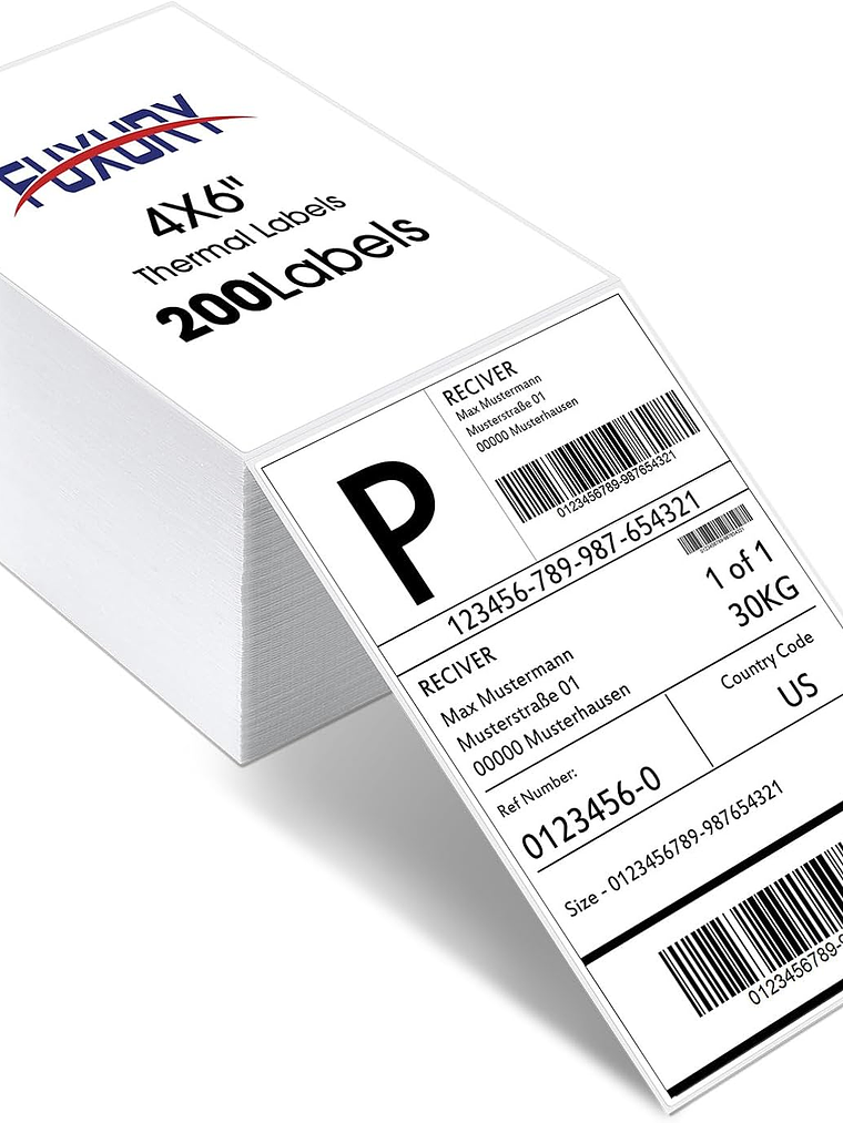 ETIQUETAS TERMICAS 10X15 CM PAQUETE DE 200 UNIDADES PARA ENVIO 1