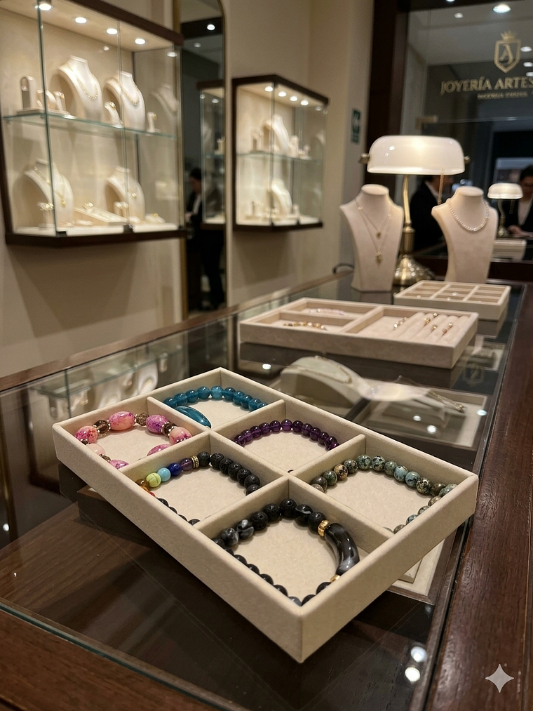 BANDEJAS EN TERCIOPELO DE 21X12 CM PARTICIONADA 1