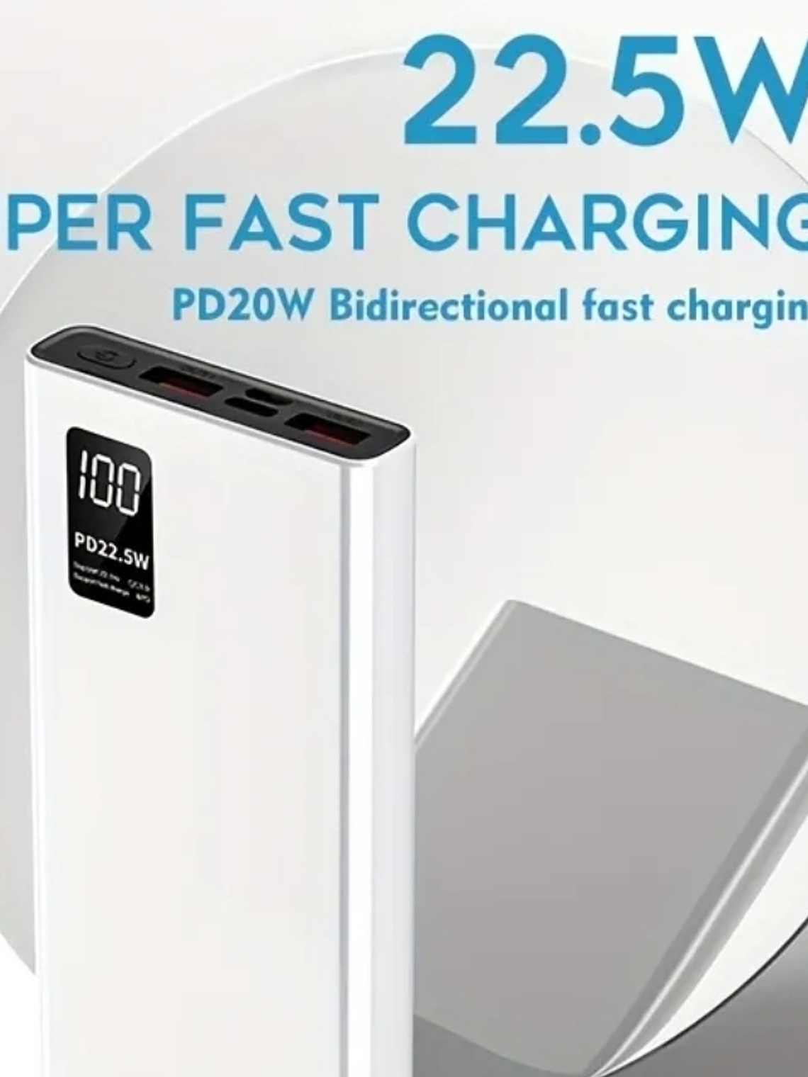 BATERIA PORTATIL 20.000 MAH NEGRA / BLANCA 8