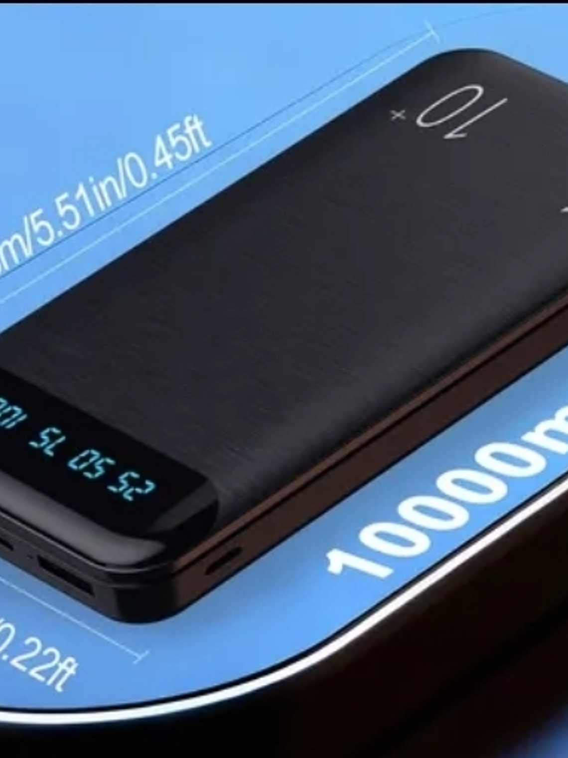 BATERIA PORTATIL 10.000 MAH NEGRA O BLANCA 1