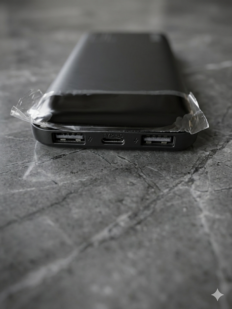 BATERIA PORTATIL 10.000 MAH NEGRA O BLANCA 6