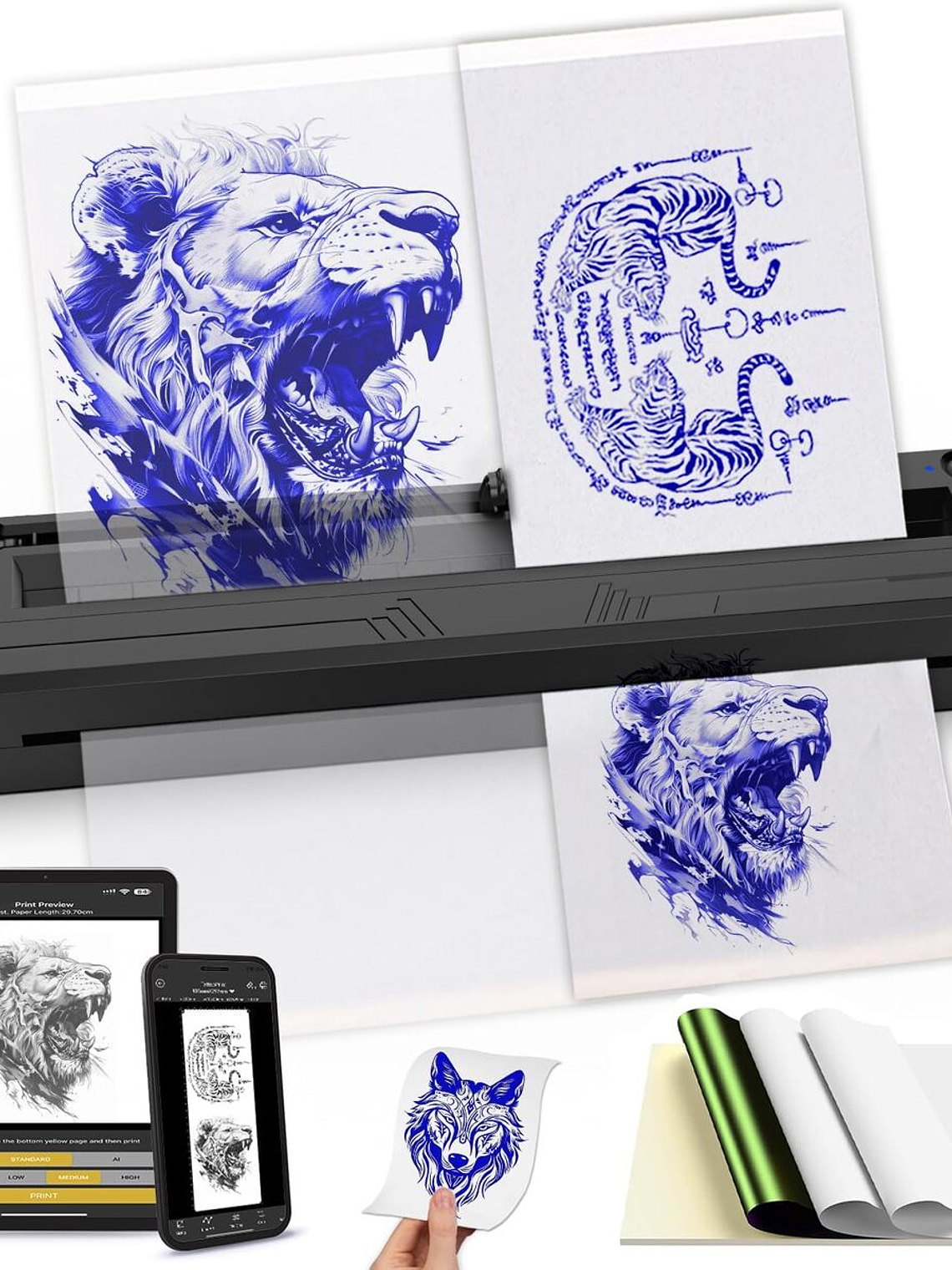 IMPRESORA DE TATUAJES TATOO STENCIL PRINTER TERMICO M8 1