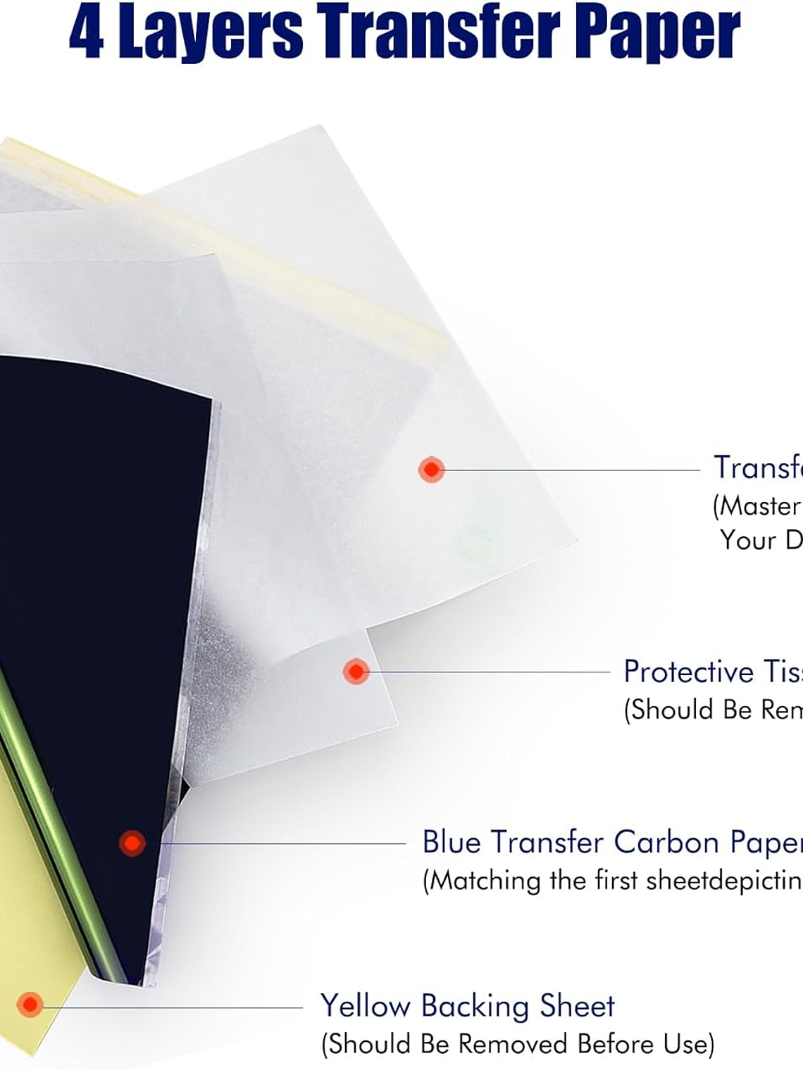 PAPEL DE TRANSFERENCIA PARA TATUAJES TATOO TRANSFER PAPER PAQUETE X 50 UNDS 1