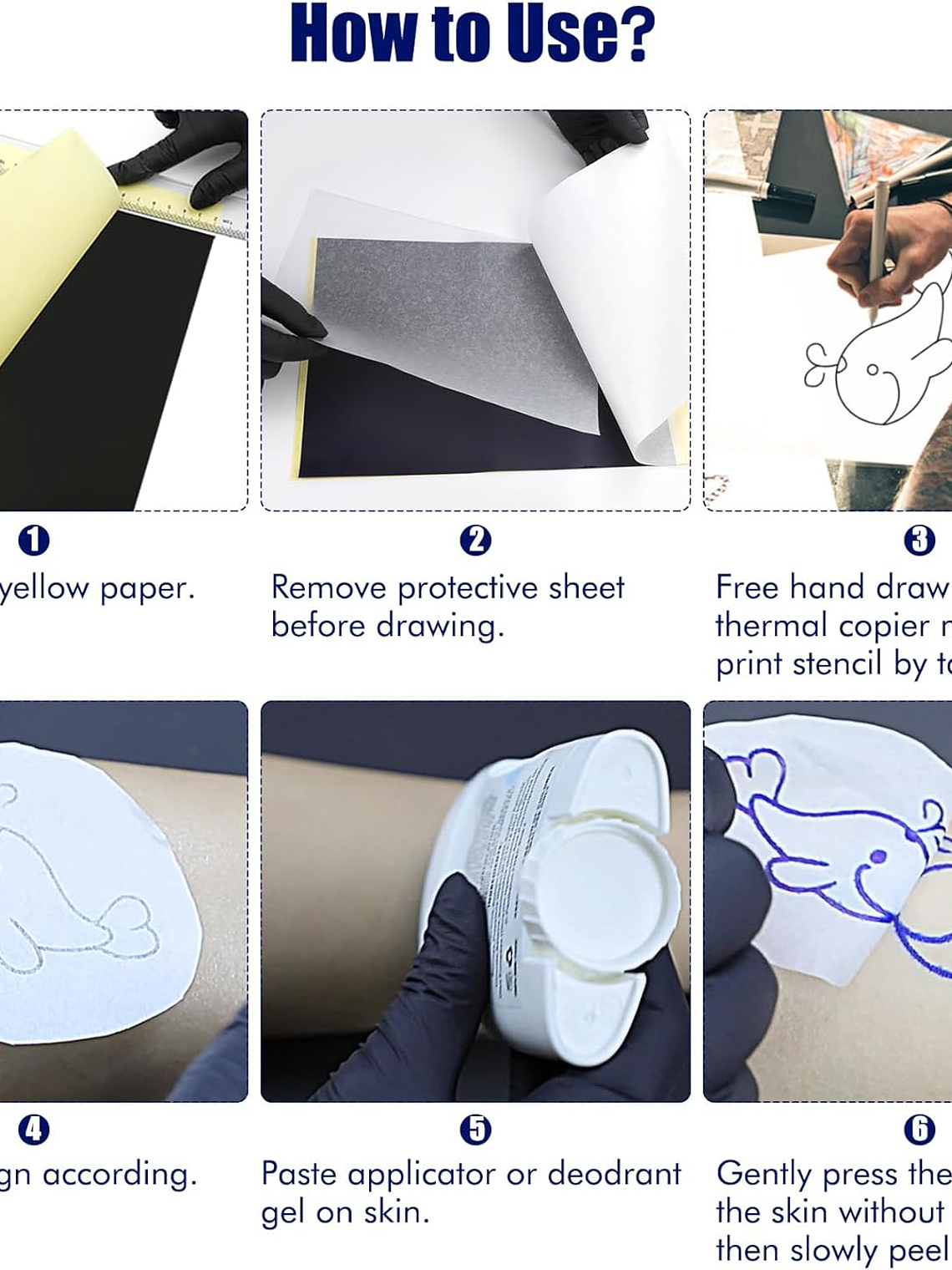 PAPEL DE TRANSFERENCIA PARA TATUAJES TATOO TRANSFER PAPER PAQUETE X 50 UNDS 4