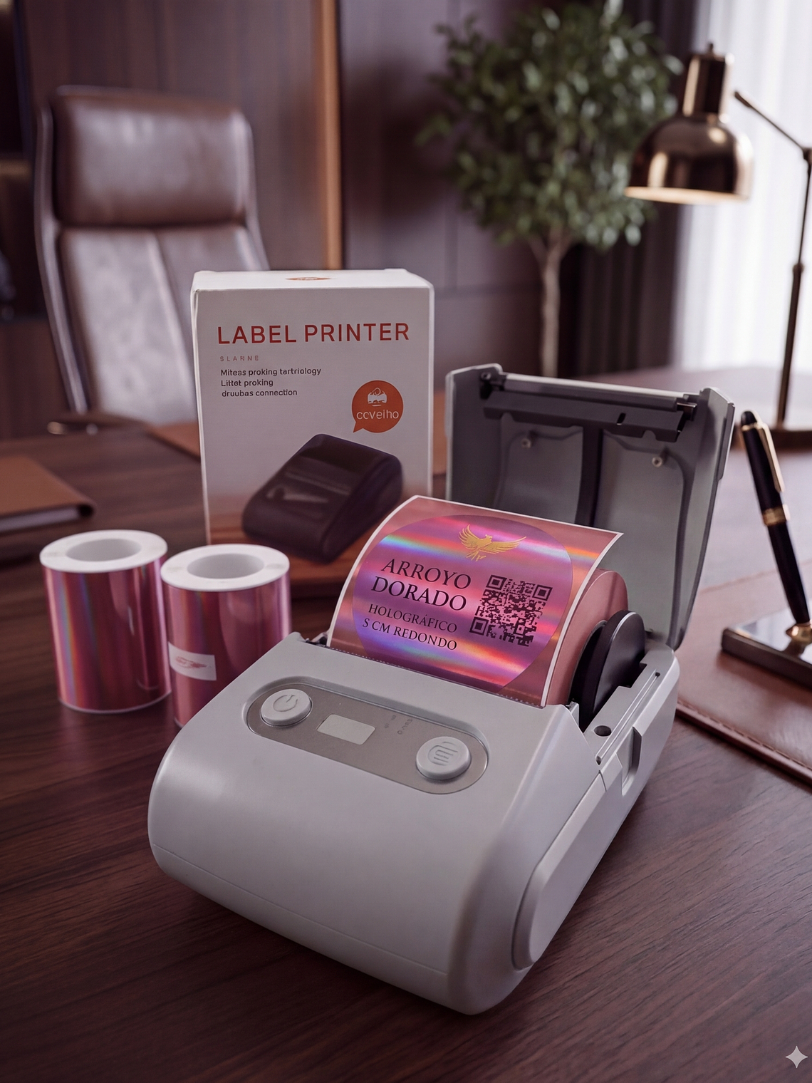 STICKER HOLOGRAFICO TERMICO REDONDO 5 CM X 120 UNIDADES  7