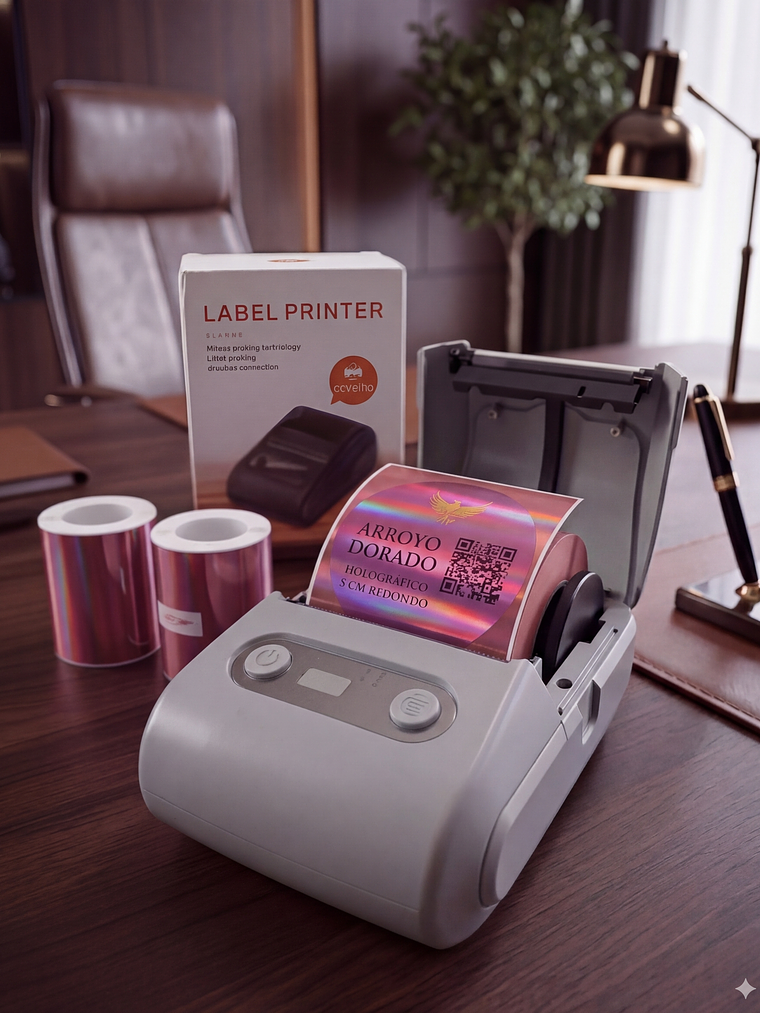 STICKER HOLOGRAFICO TERMICO REDONDO 5 CM X 120 UNIDADES  7