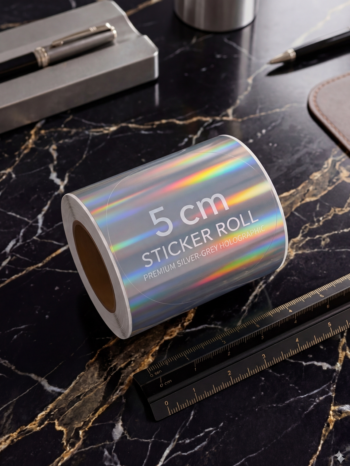 STICKER HOLOGRAFICO TERMICO REDONDO 5 CM X 120 UNIDADES  4