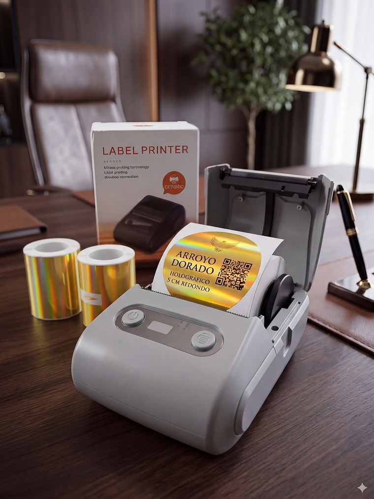 STICKER HOLOGRAFICO TERMICO REDONDO 5 CM X 120 UNIDADES  8