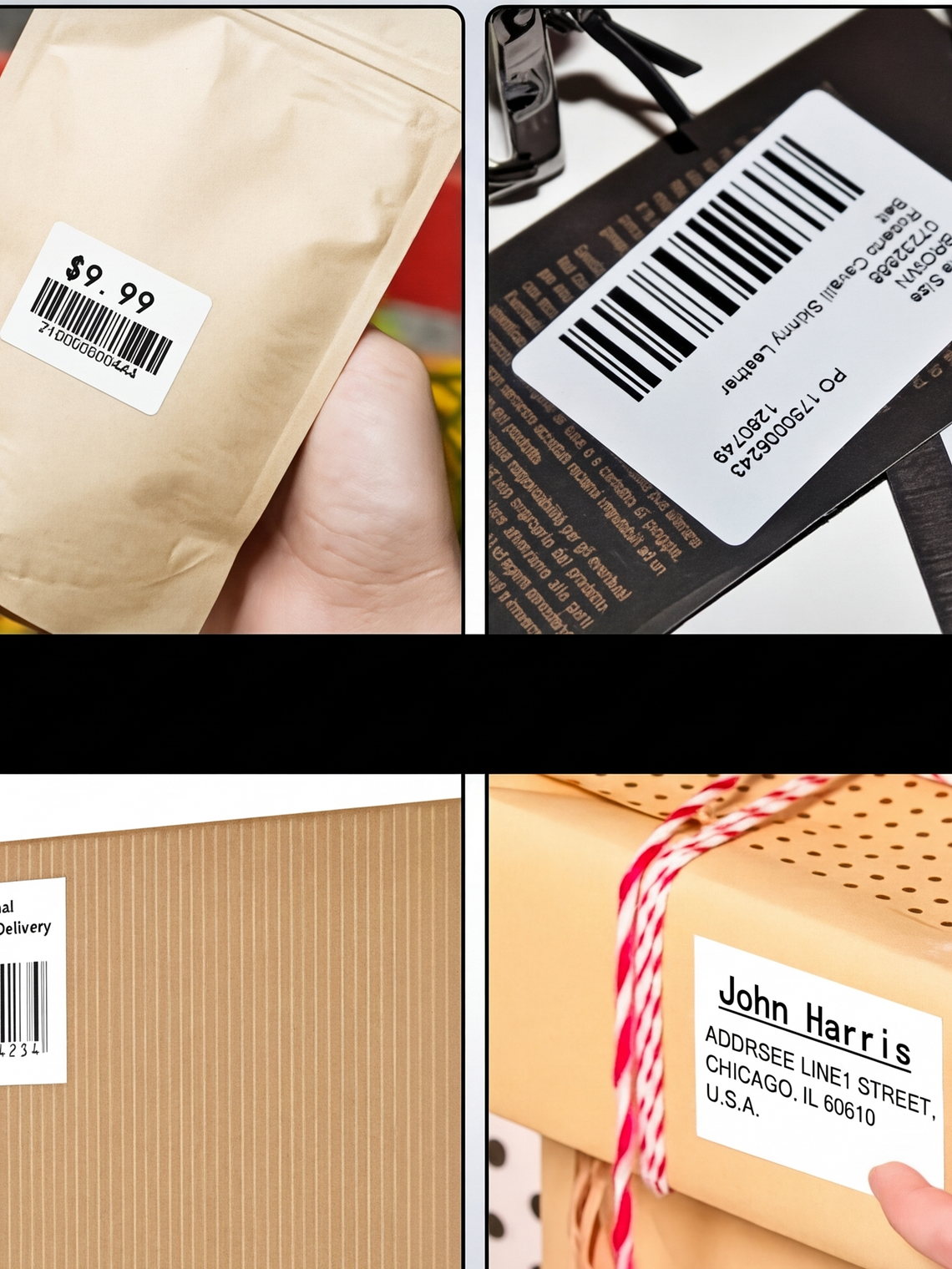 STICKER TERMICO BLANCO 40X30 MM ROLLO X 200 UNIDADES 4