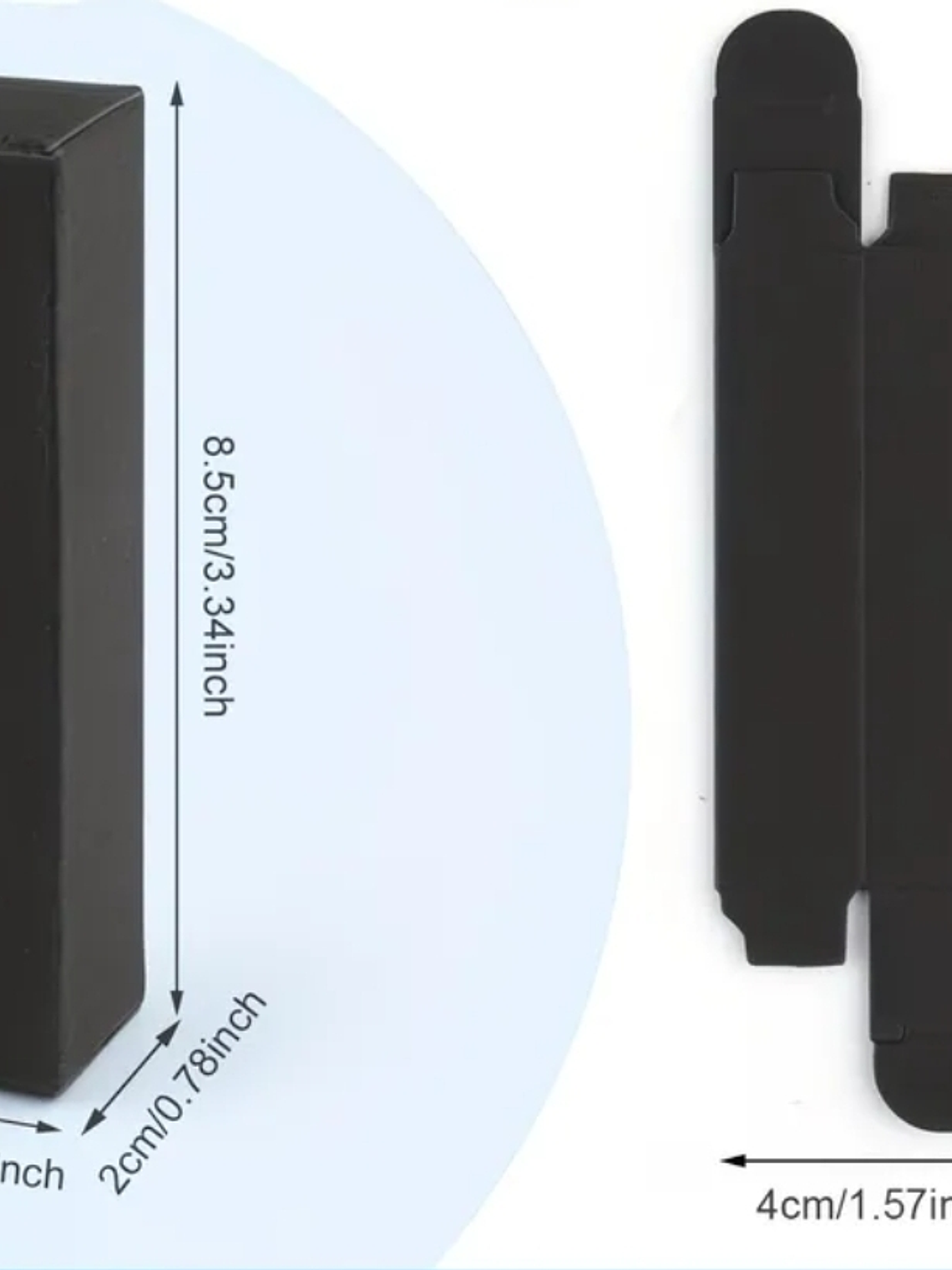 CAJA PARA LABIALES O PERFUMEROS 2X2X8.5 CMS NEGRA Y KRAFT 4