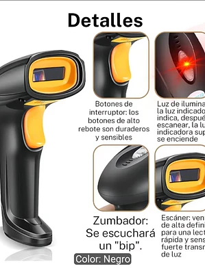 PISTOLA DE CODIGO DE BARRAS 1D Y 2D WIFI INALAMBRICA