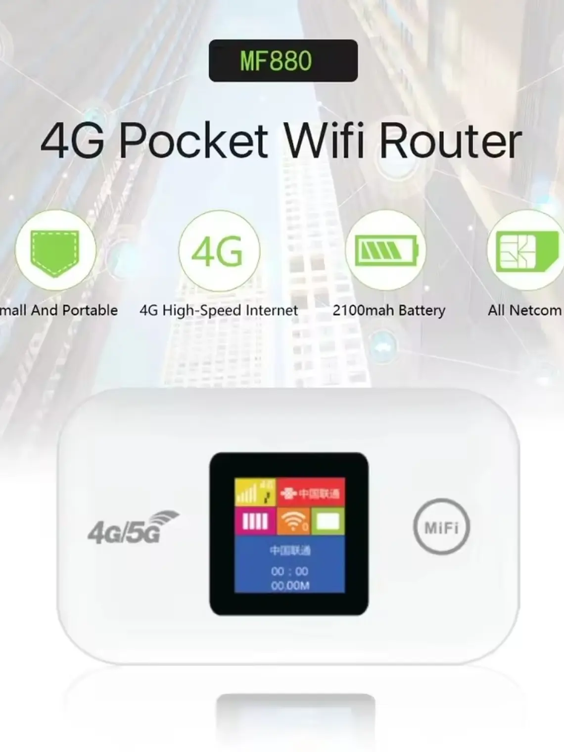 MiFi Router Inalámbrico Portátil 4G LTE advanced hotspot sim 4