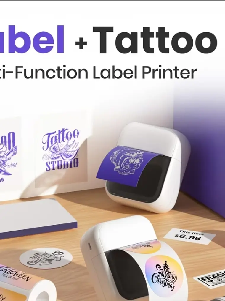 Impresora portatil Termica C50 para tatuajes papel hectografico y papel 58 mm y papel de sticker 1