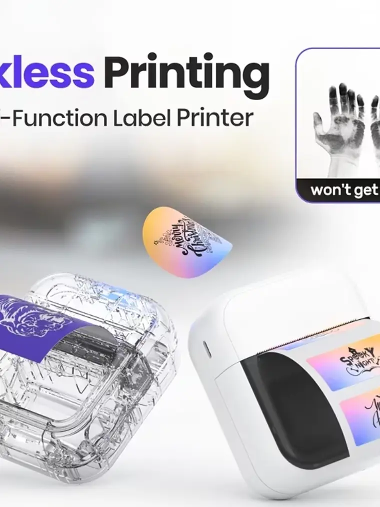 Impresora portatil Termica C50 para tatuajes papel hectografico y papel 58 mm y papel de sticker 2