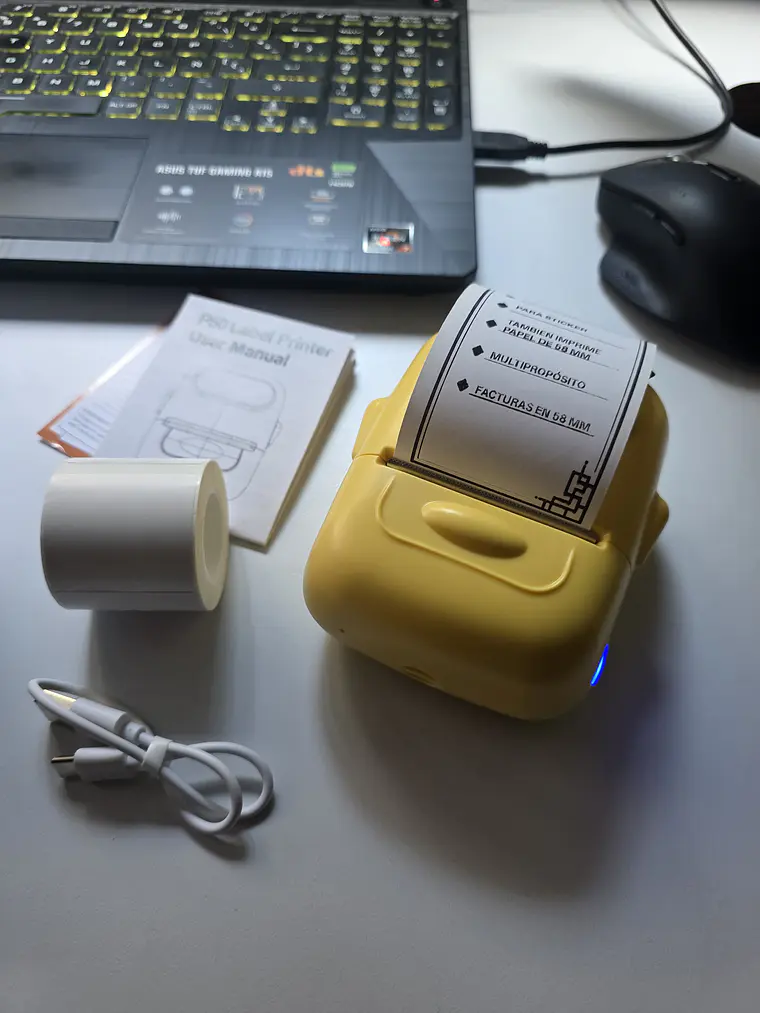 IMPRESORA 2 EN 1 TERMICA PAPEL Y STICKER FACTURAS 58 MM 10