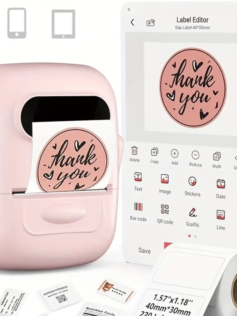 IMPRESORA 2 EN 1 TERMICA PAPEL Y STICKER FACTURAS 58 MM 4
