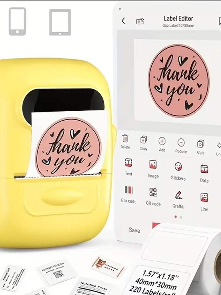IMPRESORA 2 EN 1 TERMICA PAPEL Y STICKER FACTURAS 58 MM 3