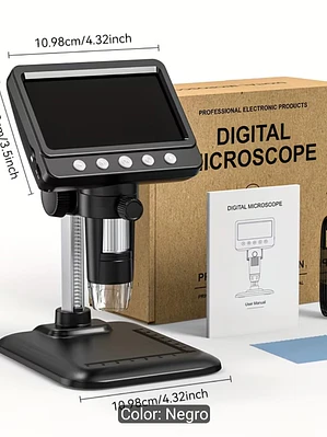 MICROSCOPIO DIGITAL LCD HD 10.92 CM ZOOM 1-1000X
