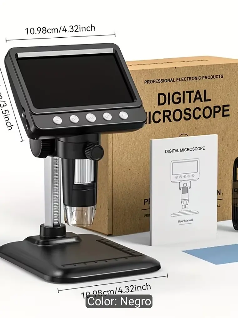 MICROSCOPIO DIGITAL LCD HD 10.92 CM ZOOM 1-1000X 1