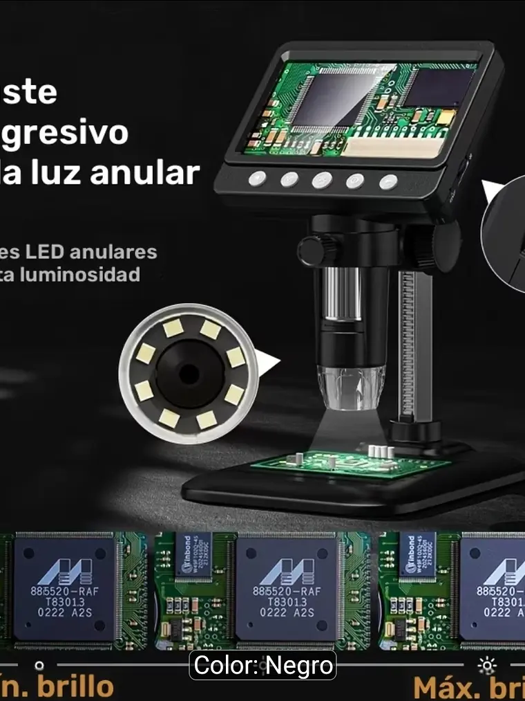 MICROSCOPIO DIGITAL LCD HD 10.92 CM ZOOM 1-1000X 2