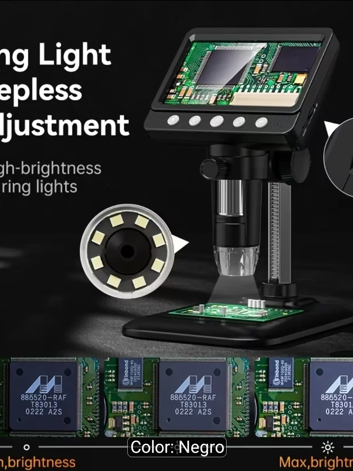 MICROSCOPIO DIGITAL LCD HD 10.92 CM ZOOM 1-1000X 4