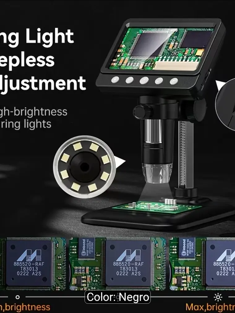 MICROSCOPIO DIGITAL LCD HD 10.92 CM ZOOM 1-1000X 4