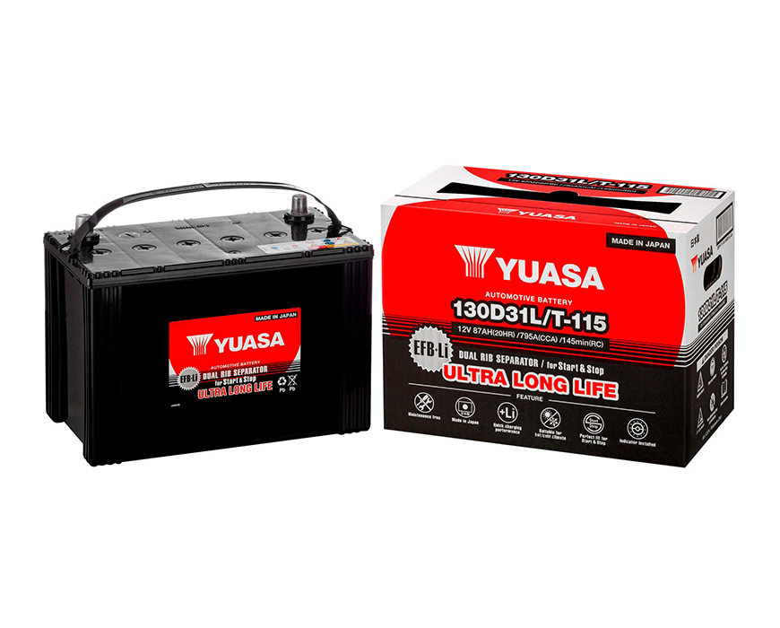Batería de Auto Y Camioneta Yuasa T-115 / 130D31L Start & Stop