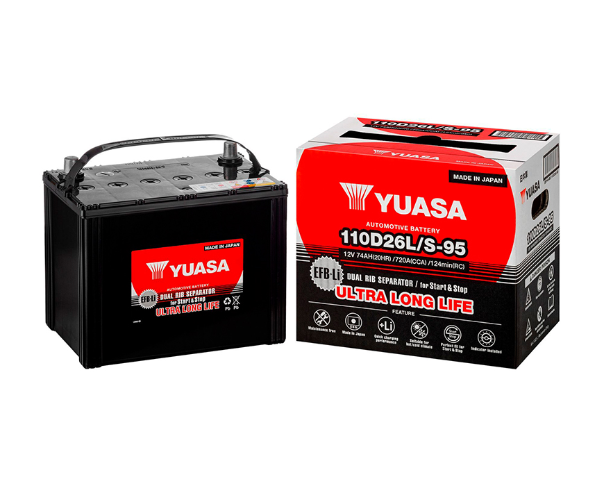 Batería de Auto Y Camioneta Yuasa S-95 / 110D26L Start & Stop