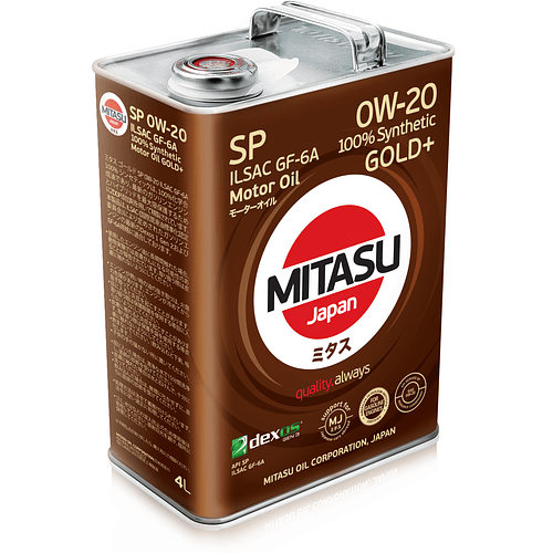 Aceite de Motor Mitasu 0W-20 GOLD+ Synthetic 4L