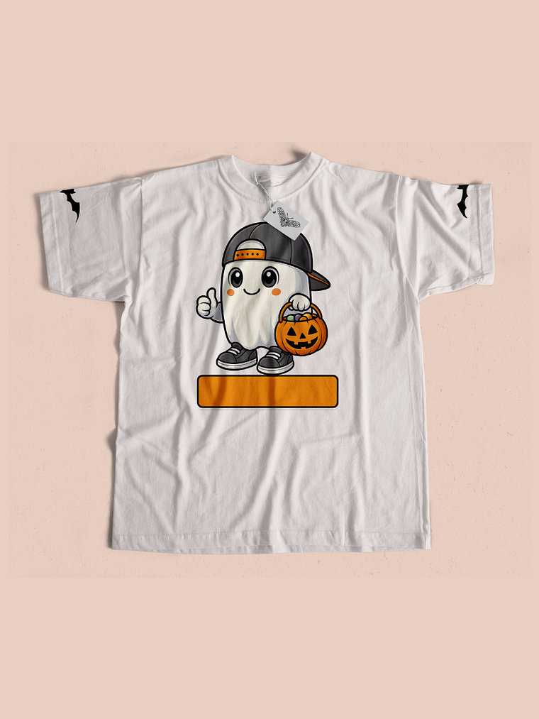 Ghost with Pumpkin T-Shirt 3