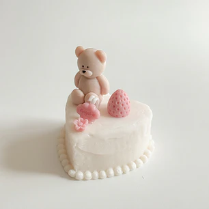 Teddy Angel Cake Candle