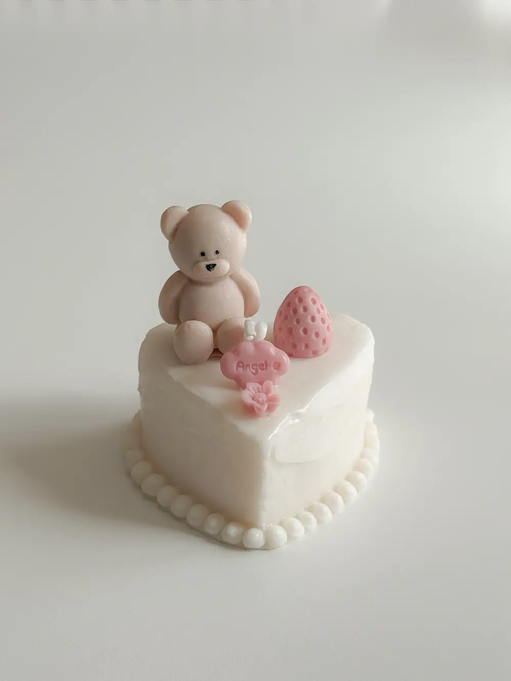 Teddy Angel Cake Candle 2