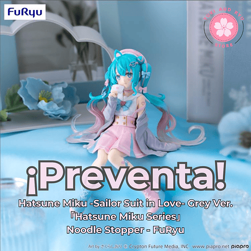 [PREVENTA JAPÓN] Hatsune Miku -Sailor Suit in Love- Grey Ver. - Hatsune Miku Series - Noodle Stopper - FuRyu