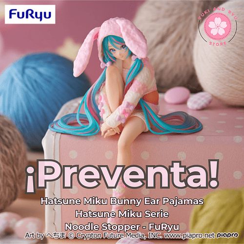 [PREVENTA JAPÓN] Hatsune Miku Bunny Ear Pajamas - Hatsune Miku Serie - Noodle Stopper - FuRyu