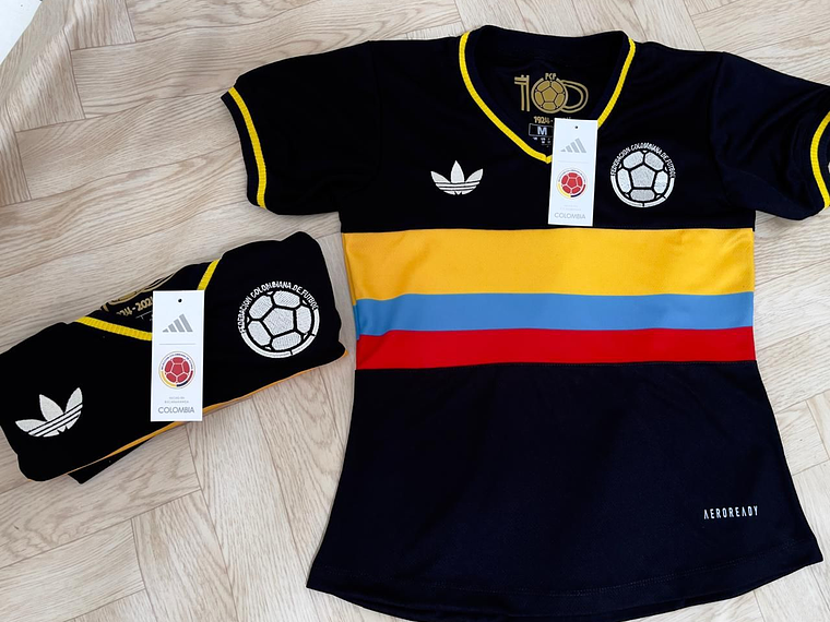 Camiseta Colombia Edicion Especial 100 Aniversario Negro 2024-2025 2
